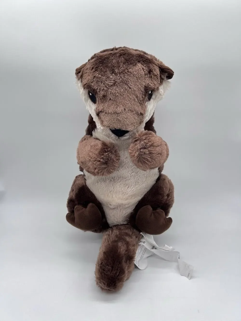 IKEA SKOGSDUVA Otter Plush Stuffed Animal Brown & Cream Soft Toy 17 3/4”